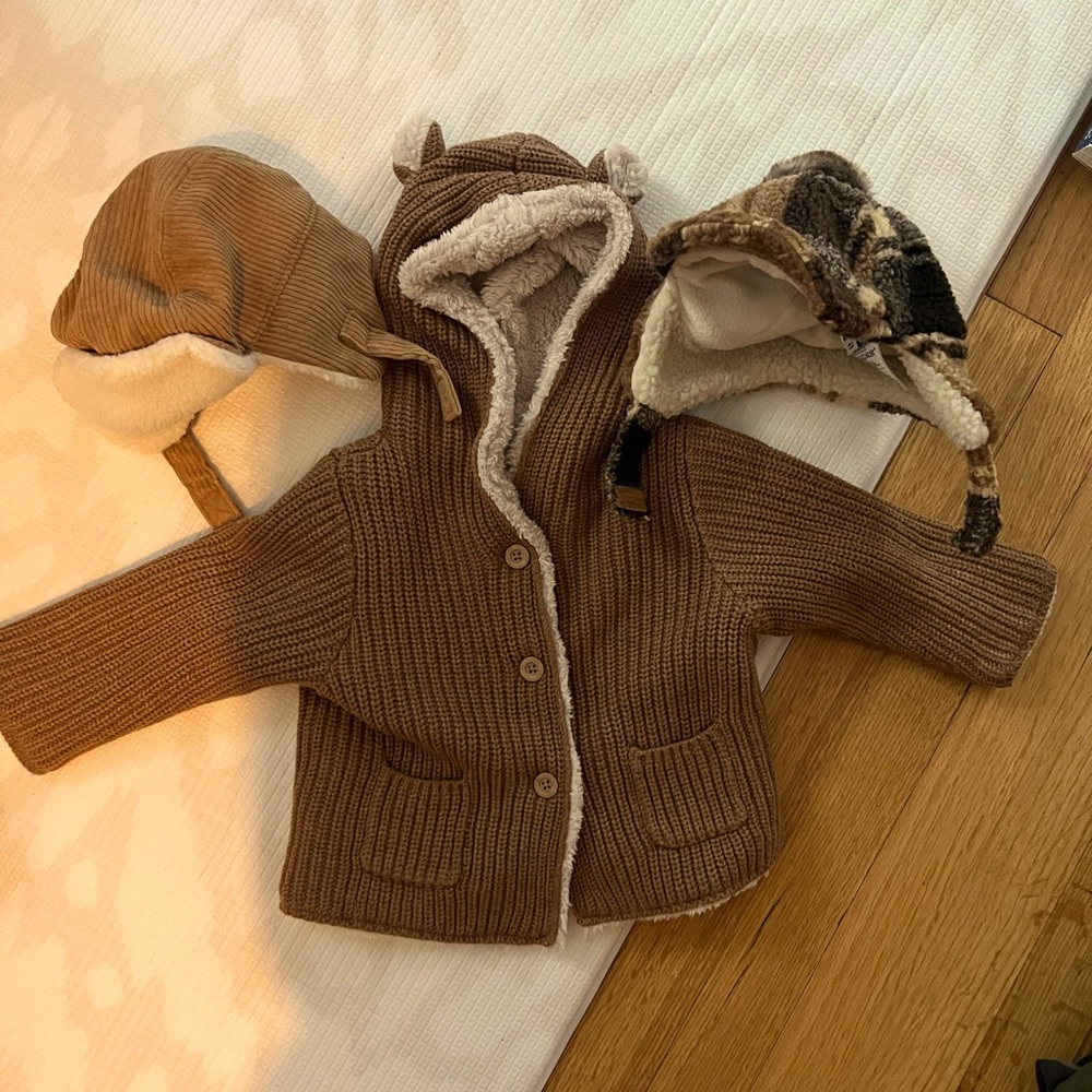 Set of Baby Jacket and Hats